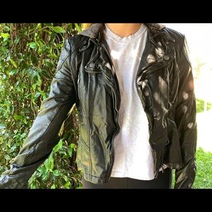 Free people faux leather jacket